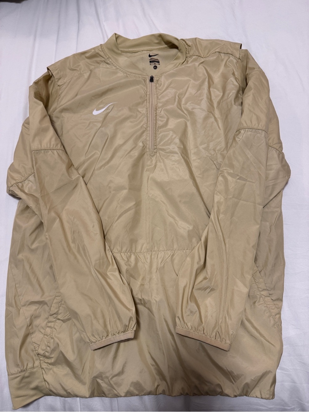 Nike Men’s UCLA-Gold Pullover Windbreaker with White Swoosh